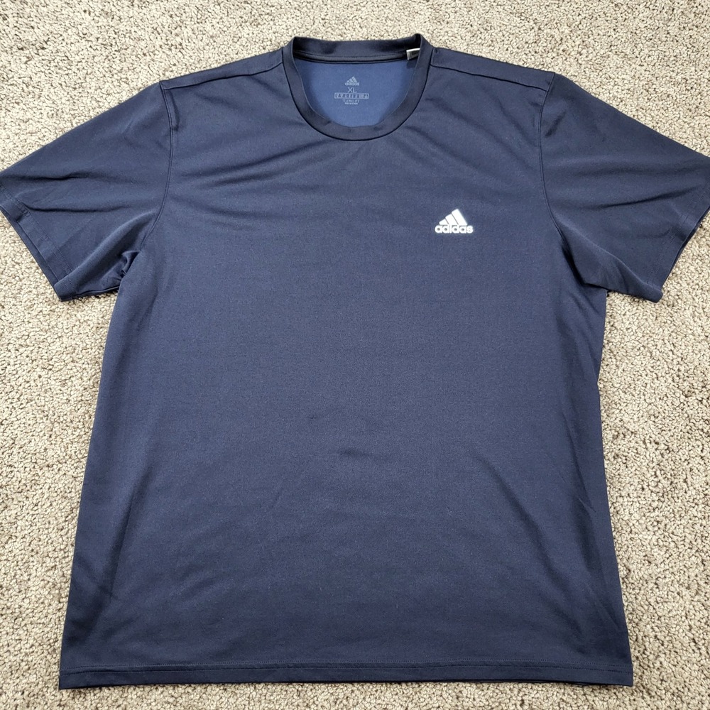 Adidas Mens Climalite Training T Shirt Navy Blue XL EC1283 Short Sleeve